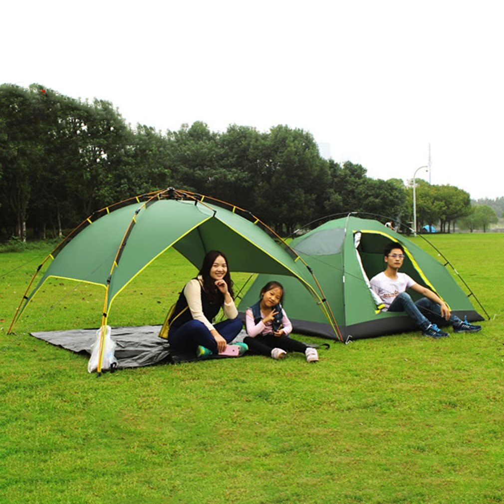 Cheap Goat Tents DESERTCAMEL CS070 3 Three used Automatic Tent Portable Rainproof Tent Double Layers Outdoor Camping Hiking Tent For 2 Persons   